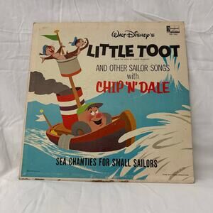 Disney Little Toot Vinyl Record DQ1233 Sea Shanties 1962 Chip ‘n Dale